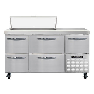 Continental Refrigerator RA60N-10 Sandwich Prep Table, 19 cu. ft., 115V - 2 Shelves