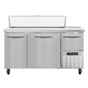 Continental Refrigerator RA60N-12 Sandwich Prep Table, 19 cu. ft., 115V - 4 Shelves