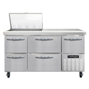Continental Refrigerator RA60N-12M Sandwich Prep Table, 19 cu. ft., 115V - 2 Shelves