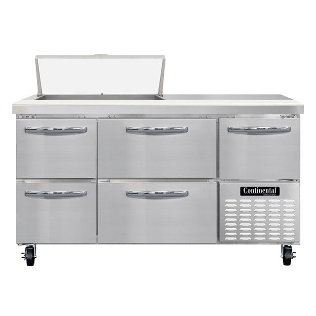 Continental Refrigerator RA60N-8 Sandwich Prep Table, 19 cu. ft., 115V - 2 Shelves