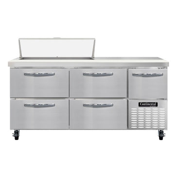 Continental Refrigerator RA68N-10 Sandwich Prep Table, 22 cu. ft., 115V - 36 1/16"