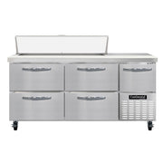 Continental Refrigerator RA68N-12 Sandwich Prep Table, 22 cu. ft., 115V - 4 Drawer