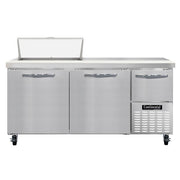 Continental Refrigerator RA68N-8 Sandwich Prep Table, 22 cu. ft., 115V - 3 Doors