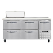 Continental Refrigerator RA68N-8 Sandwich Prep Table, 22 cu. ft., 115V - 1 Door