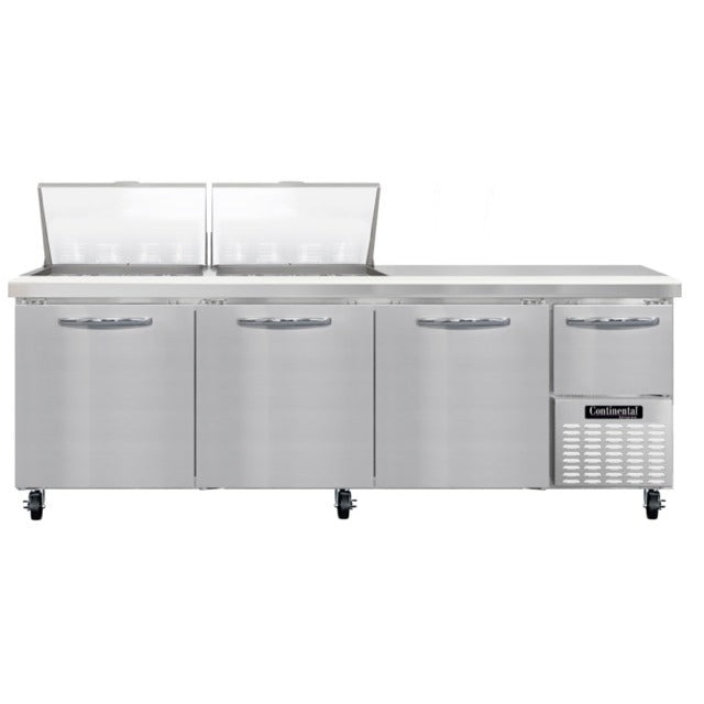 Continental Refrigerator RA93N-24M Sandwich Prep Table, 32 cu. ft., 115V - 4 Doors