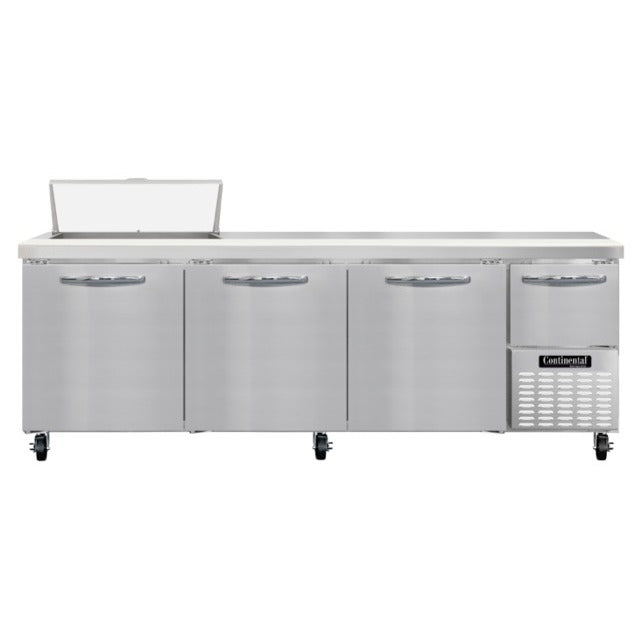 Continental Refrigerator RA93N-8 Sandwich Prep Table, 32 cu. ft., 115V - 4 Doors