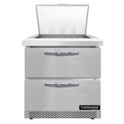 Continental Refrigerator SW32-N-12M-FB Sandwich Prep Table, 9 cu. ft., 115V - 2 Drawer