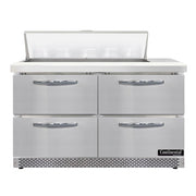 Continental Refrigerator Sandwich Prep Table, 13.4 cu. ft., Silver - 4 Drawer