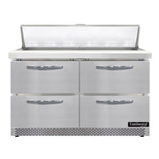 Continental Refrigerator Sandwich Prep Table, 13.4 cu. ft., Silver - 4 Drawer