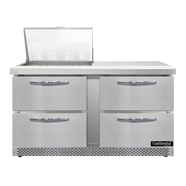 Continental Refrigerator SW60N12M-FB Sandwich Prep Table, 17 cu. ft., 115V - 4 Drawer