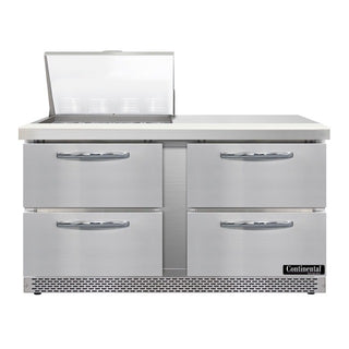 Continental Refrigerator SW60N12M-FB Sandwich Prep Table, 17 cu. ft., 115V - 2 Door