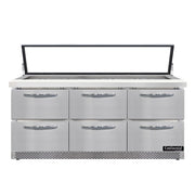 Continental Refrigerator SW72N30M-HGL Sandwich Prep Table, 20.6 cu. ft., 115V - 3 Door