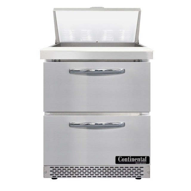 Continental Refrigerator SW27-N-8-FB Sandwich Prep Table, 7.4 cu. ft., 115V - 33 7/8"