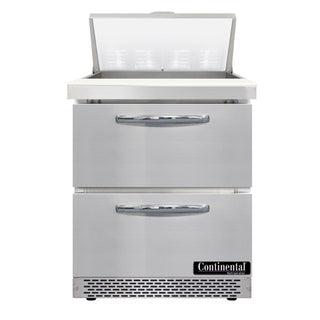 Continental Refrigerator SW27-N-8-FB Sandwich Prep Table, 7.4 cu. ft., 115V - 33 7/8"