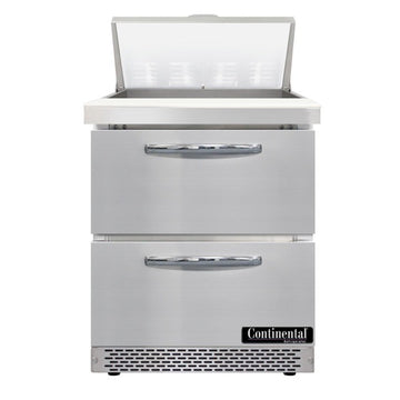 Continental Refrigerator SW27-N-8-FB Sandwich Prep Table, 7.4 cu. ft., 115V - 33 7/8"