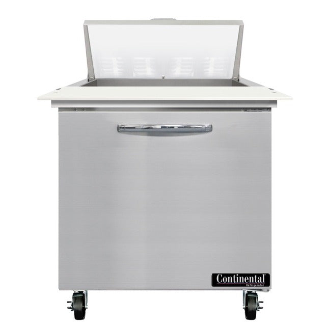Continental Refrigerator SW32-N-8C Sandwich Prep Table, 9 cu. ft., 115V - 1 Door