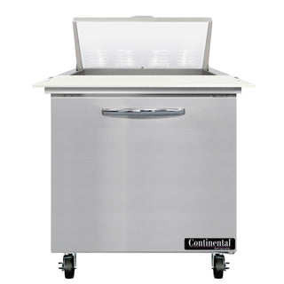 Continental Refrigerator SW32-N-8C Sandwich Prep Table, 9 cu. ft., 115V - 1 Door