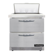 Continental Refrigerator SW32-N-8-FB Sandwich Prep Table, 9 cu. ft., 115V - 2 Drawer