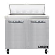 Continental Refrigerator SW36-N Sandwich Prep Table, 10.3 cu. ft., 115V - 31 7/16" x 42 1/4"