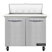 Continental Refrigerator SW36-N Sandwich Prep Table, 10.3 cu. ft., 115V - 38 1/4" x 42 1/4"