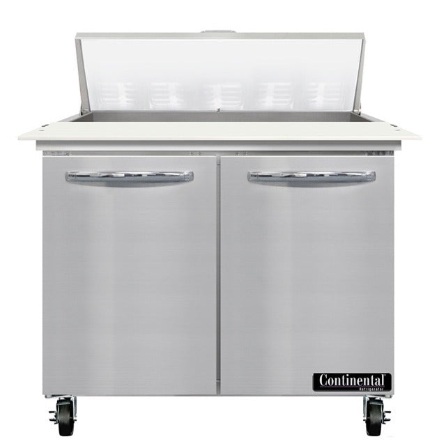 Continental Refrigerator SW36-N Sandwich Prep Table, 10.3 cu. ft., 115V - 38 1/4" x 42 1/4"