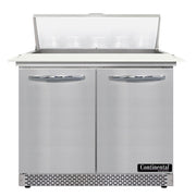 Continental Refrigerator SW36-N Sandwich Prep Table, 10.3 cu. ft., 115V - 38 1/4" x 40 7/8"