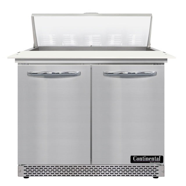 Continental Refrigerator SW36-N Sandwich Prep Table, 10.3 cu. ft., 115V - 38 1/4" x 40 7/8"