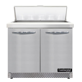 Continental Refrigerator SW36-N Sandwich Prep Table, 10.3 cu. ft., 115V - 31 7/16" x 40 7/8"