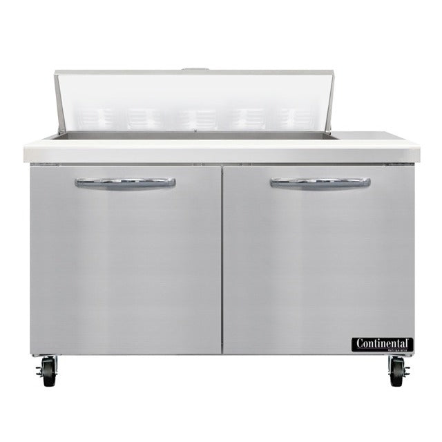 Continental Refrigerator SW48-N-10 Sandwich Prep Table, 13.4 cu. ft., 115V - 2 Door