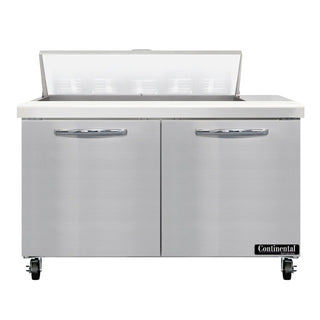 Continental Refrigerator SW48-N-10 Sandwich Prep Table, 13.4 cu. ft., 115V - 2 Door