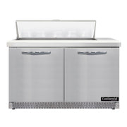 Continental Refrigerator Sandwich Prep Table, 13.4 cu. ft., Silver - 2 Door