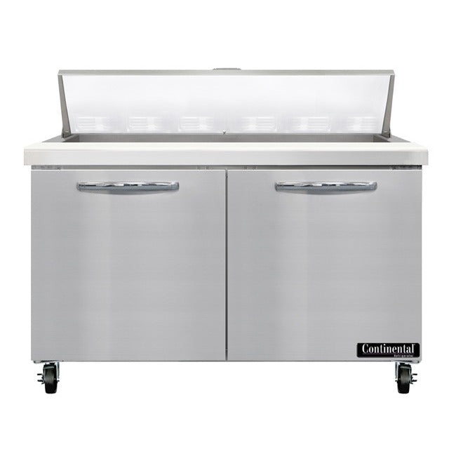 Continental Refrigerator SW48-N-12 Sandwich Prep Table, 13.4 cu. ft., 115V - 2 Door