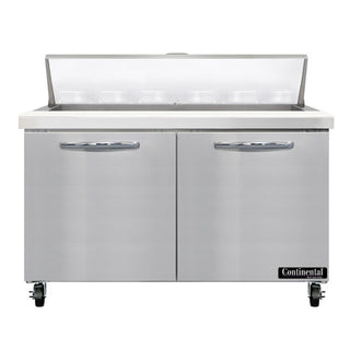 Continental Refrigerator SW48-N-12 Sandwich Prep Table, 13.4 cu. ft., 115V - 2 Door