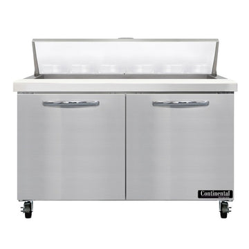 Continental Refrigerator SW48-N-12 Sandwich Prep Table, 13.4 cu. ft., 115V - 2 Door