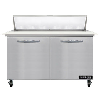 Continental Refrigerator SW48-N-12C Sandwich Prep Table, 13.4 cu. ft., 115V - 2 Door