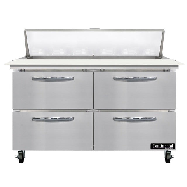 Continental Refrigerator SW48-N-12C Sandwich Prep Table, 13.4 cu. ft., 115V - 4 Drawer