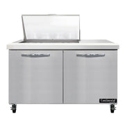 Continental Refrigerator SW48-N-12M Sandwich Prep Table, 13.4 cu. ft., 115V - 2 Door