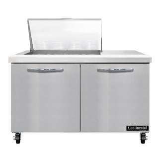 Continental Refrigerator SW48-N-12M Sandwich Prep Table, 13.4 cu. ft., 115V - 2 Door