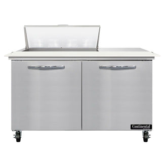 Continental Refrigerator SW48-N-8C Sandwich Prep Table, 13.4 cu. ft., 115V - 2 Door