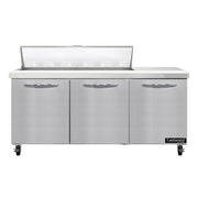 Continental Refrigerator SW72-N-12 Sandwich Prep Table, 20.6 cu. ft., 115V - 3 Door