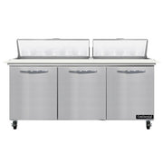 Continental Refrigerator SW72-N-18C Sandwich Prep Table, 20.6 cu. ft., 115V - 3 Door