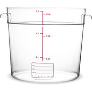 Carlisle Polycarbonate Food Storage Container, Clear - 6 qt.