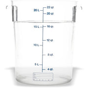 Carlisle Polycarbonate Food Storage Container, Clear - 22 qt.