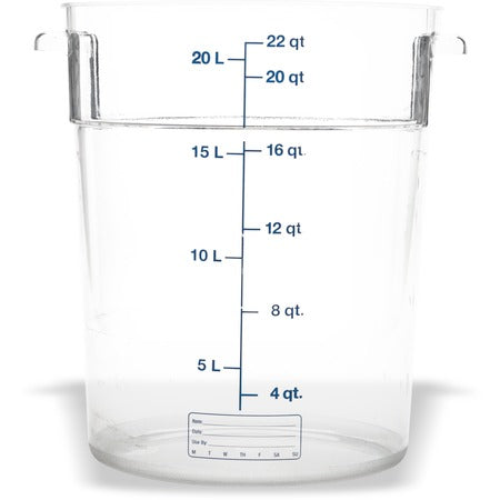 Carlisle Polycarbonate Food Storage Container, Clear - 22 qt.
