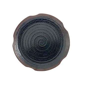 Thunder Group 1816TM Tenmoku Melamine Plate, 16" Diameter, Black, 12/Pack - Default Title