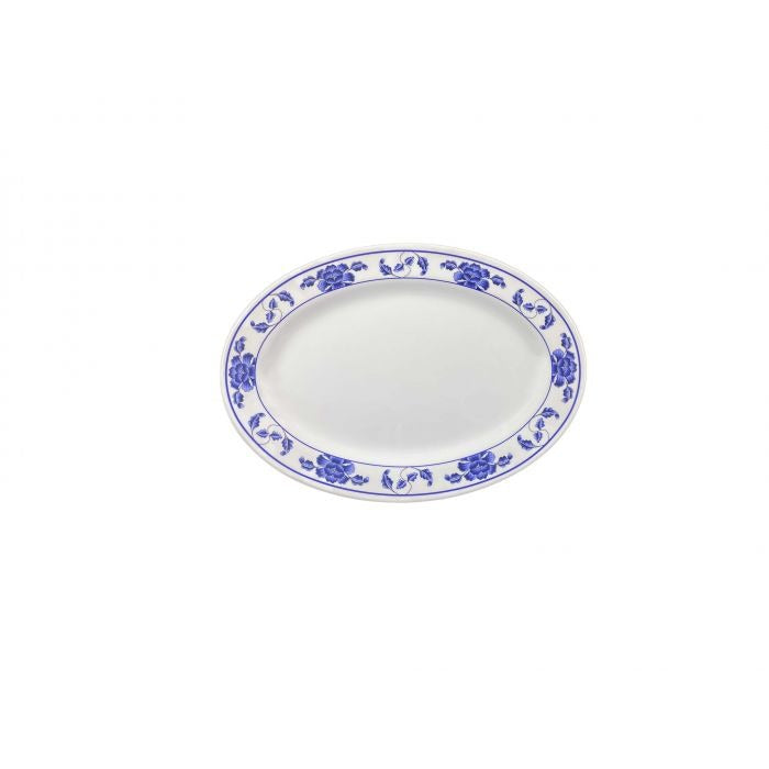 Thunder Group 2008TB Lotus Melamine Platter, 6" x 8", 12/Pack - Default Title