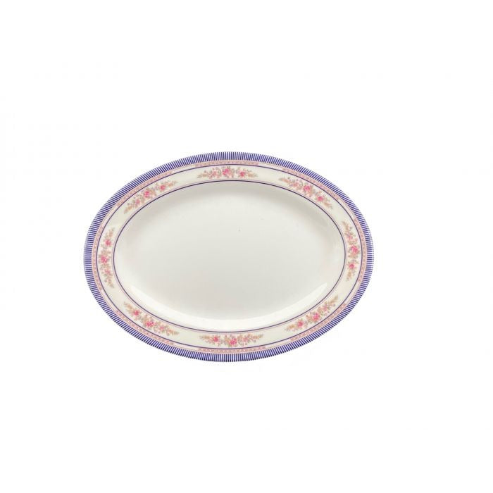 Thunder Group 2012AR Rose Melamine Platter, 8 5/8" x 12", White, 12/Pack - Default Title