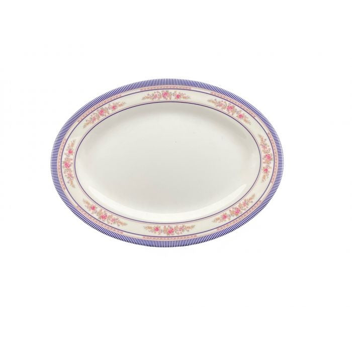 Thunder Group 2014AR Rose Melamine Platter, 10" x 14", White, 12/Pack - Default Title