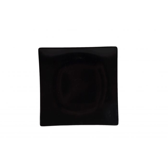 Thunder Group Classic Black Black Melamine Plate, 6" x 6", 12/Case - Black