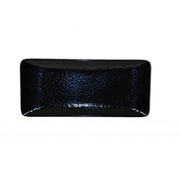 Thunder Group Classic Black Black Melamine Plate, 5" x 11 1/4", 12/Case - Black